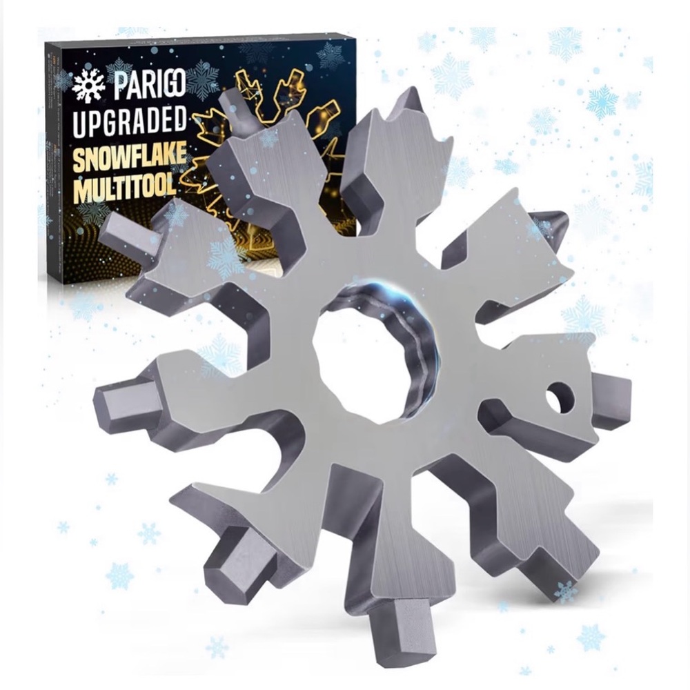 PARIGO Snowflake Multi Tools 20-in-1 Tool Pocket Size Mini Gadgets Multitools